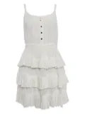 Maje pre-owned tiered button dress - White