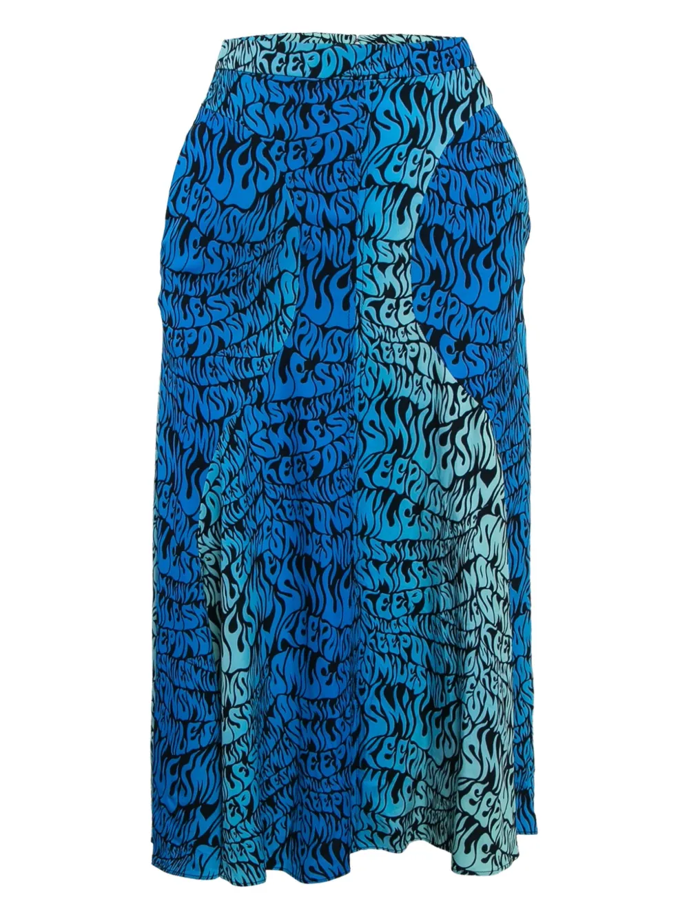 Stella McCartney Pre-Owned Gonna midi con stampa - Blu