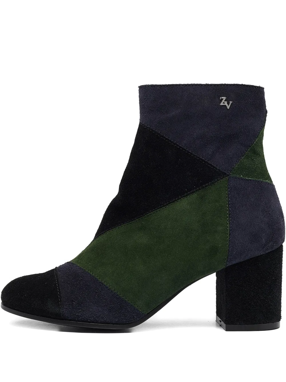 Zadig & Voltaire パッチワーク ブロックヒール ブーツ - グリーン Zadig & Voltaire パッチワーク ブロックヒール ブーツ - グリーン