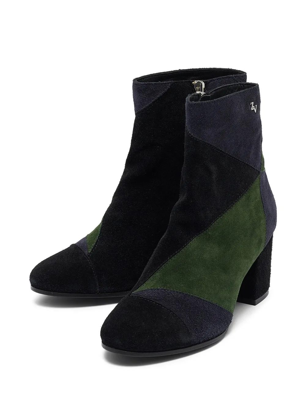 Zadig&Voltaire Laarzen met patchwork en blokhak - Groen