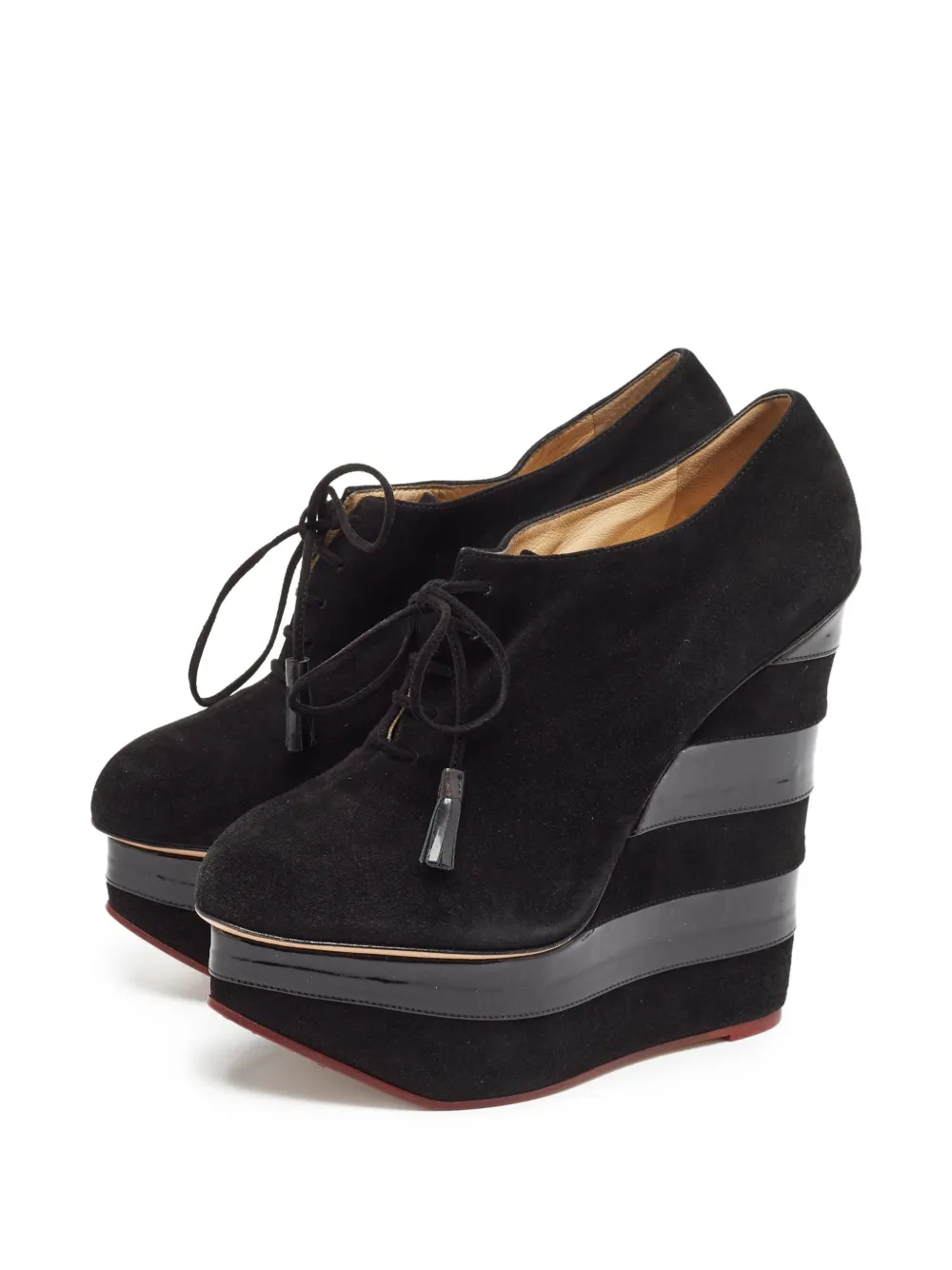 Charlotte Olympia Pre-owned 160 mm pumps met plateauzool en sleehak - Zwart