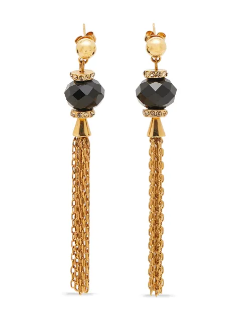 Carolina Herrera Vintage faceted-bead tassel earrings