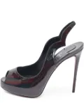 Christian Louboutin Pre-Owned 115mm Hot Chick peep-toe slingback sandals - Black