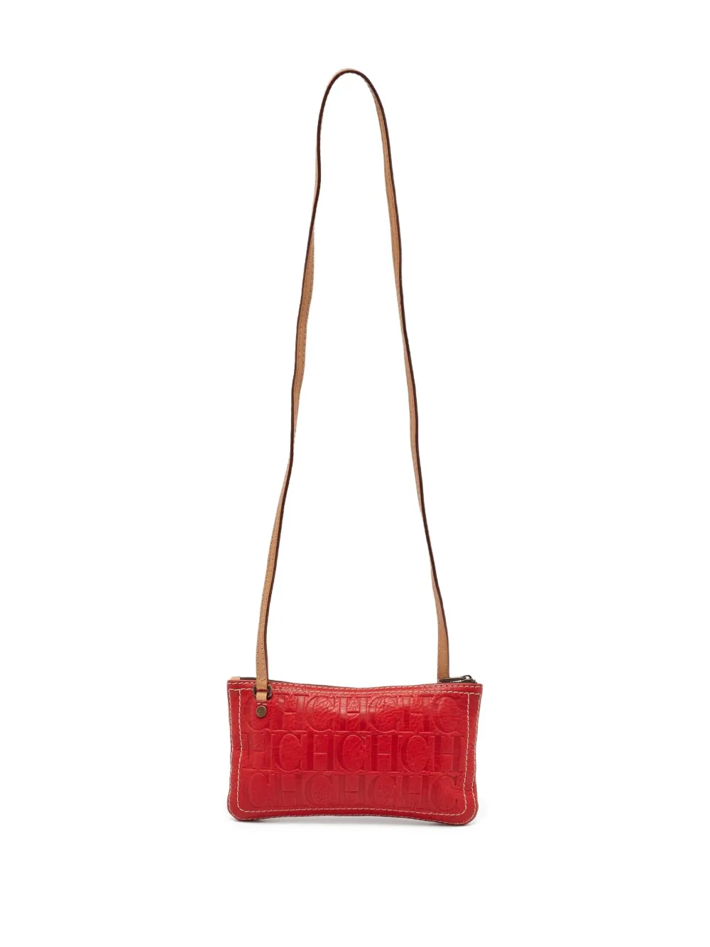 Carolina Herrera Vintage debossed-logo cross body bag | Image 2