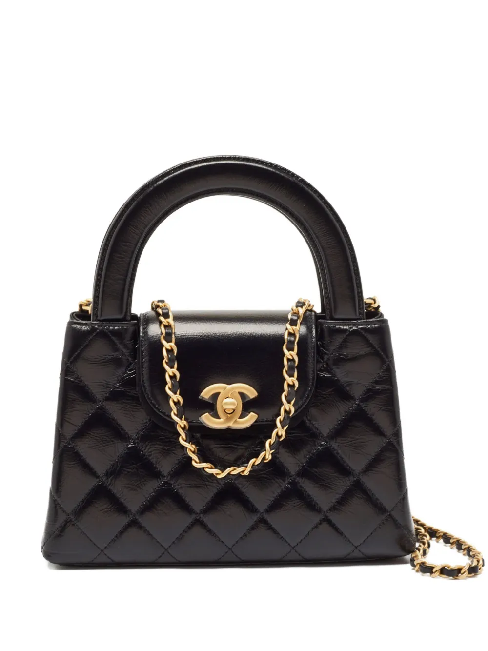 CHANEL Pre-Owned ケリー ハンドバッグ ミニ - ブラック CHANEL Pre-Owned ケリー ハンドバッグ ミニ - ブラック