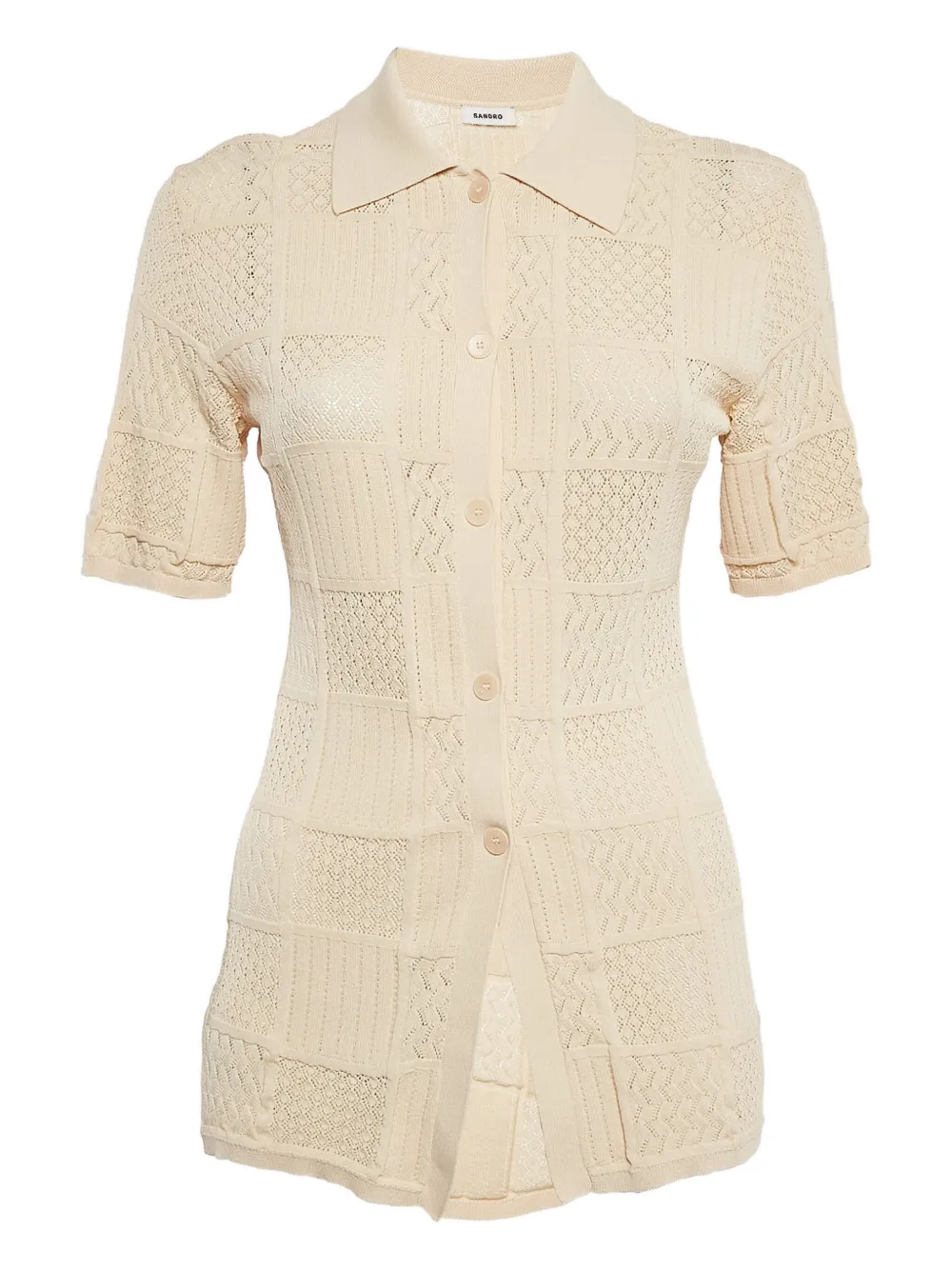 Pre-owned Sandro  Kitted Shirt In Neutral