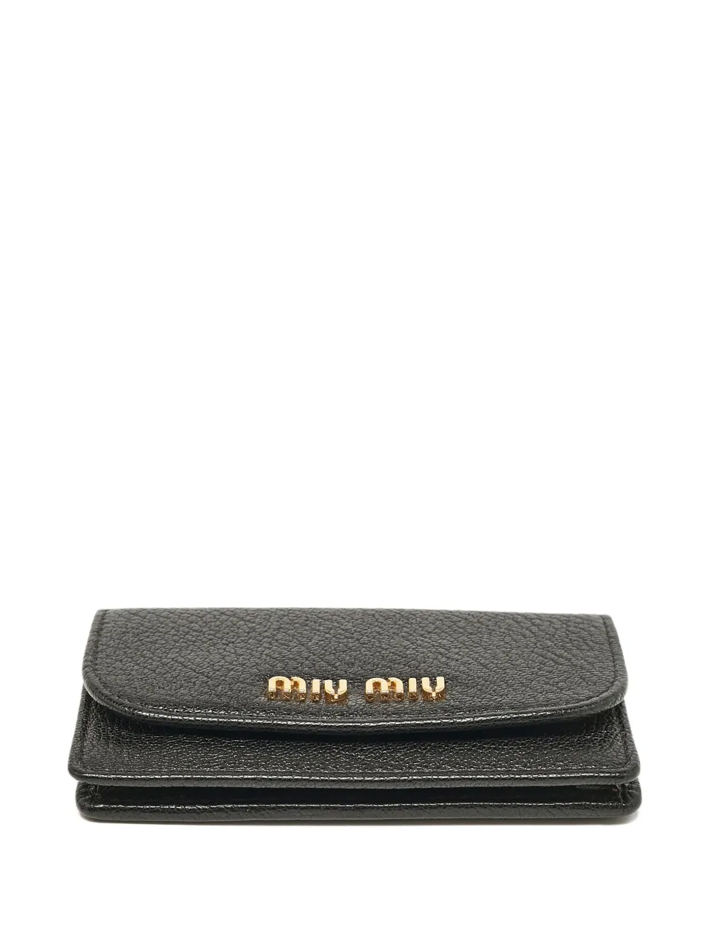 Miu Miu Pre-Owned 2024 logo-lettering cardholder | Black | Image 1