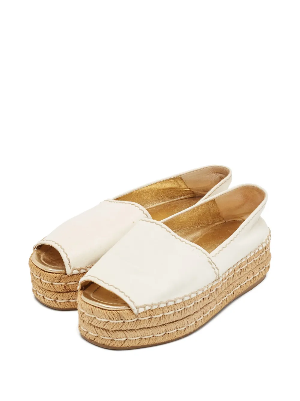 Prada Pre-Owned 2024 leather platform espadrilles | Image 2
