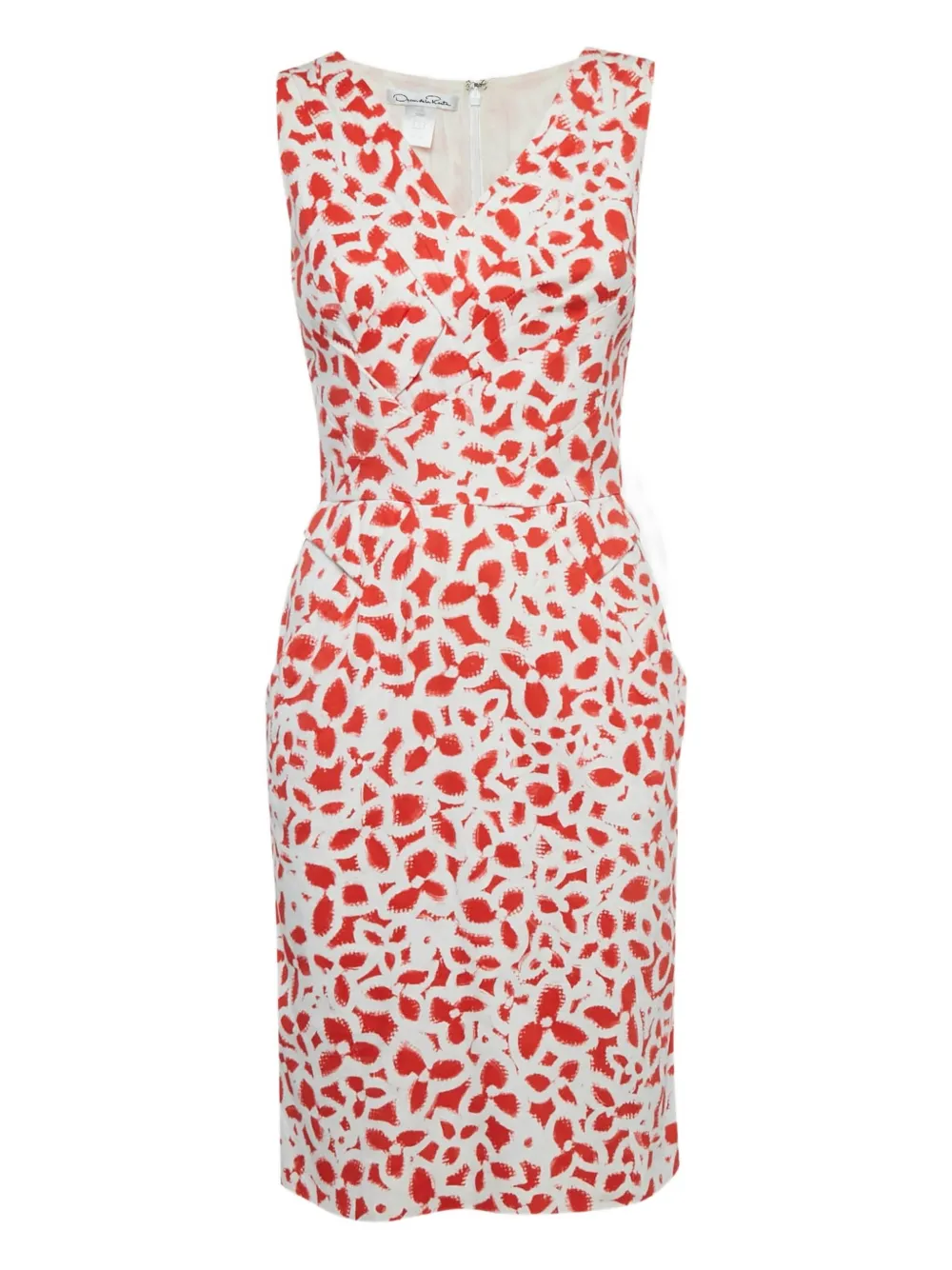 Pre-owned Oscar De La Renta 2024 Floral-print Sleeveless Midi Dress