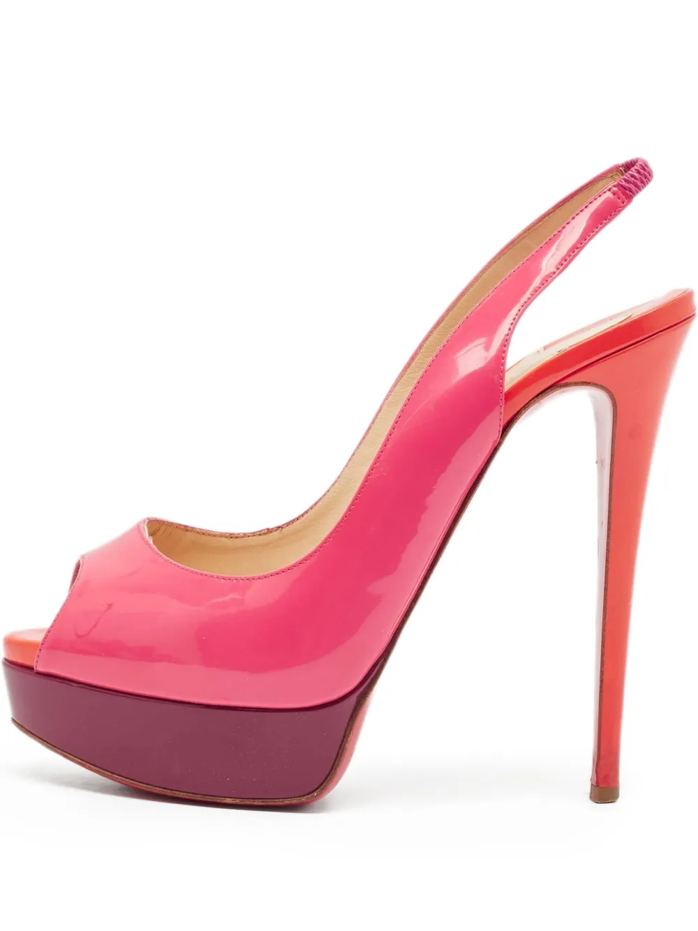 Christian Louboutin Pre-Owned Lady Peep 150mm スリングバック パンプス - ピンク Christian Louboutin Pre-Owned Lady Peep 150mm スリングバック パンプス - ピンク