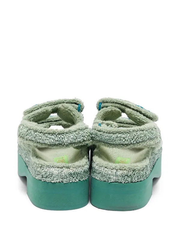 CHANEL Pre-Owned double-strap Platform Sandals Green FARFETCH UK