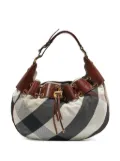 Burberry Pre-Owned Super Novacheck pattern slouchy shoulder bag - Black
