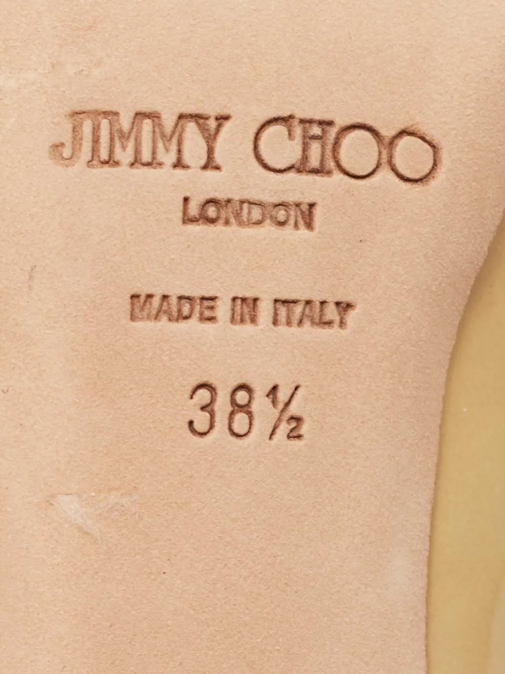 Pre-owned Jimmy Choo 100mm Patent-leather High-heel Pumps In Neutral