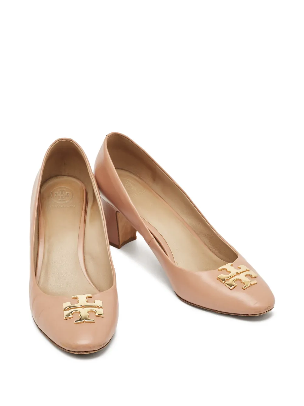 Tory Burch Pre-owned 75 mm pumps verfraaid met logo - Beige