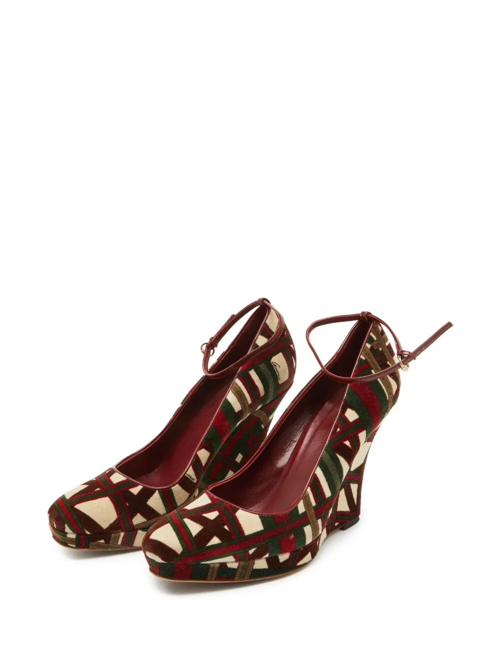 Gucci Pre-Owned velvet platform pumps | Heeled Pumps | Image 2