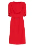 CRISTALLINI boat-neck dress - Red