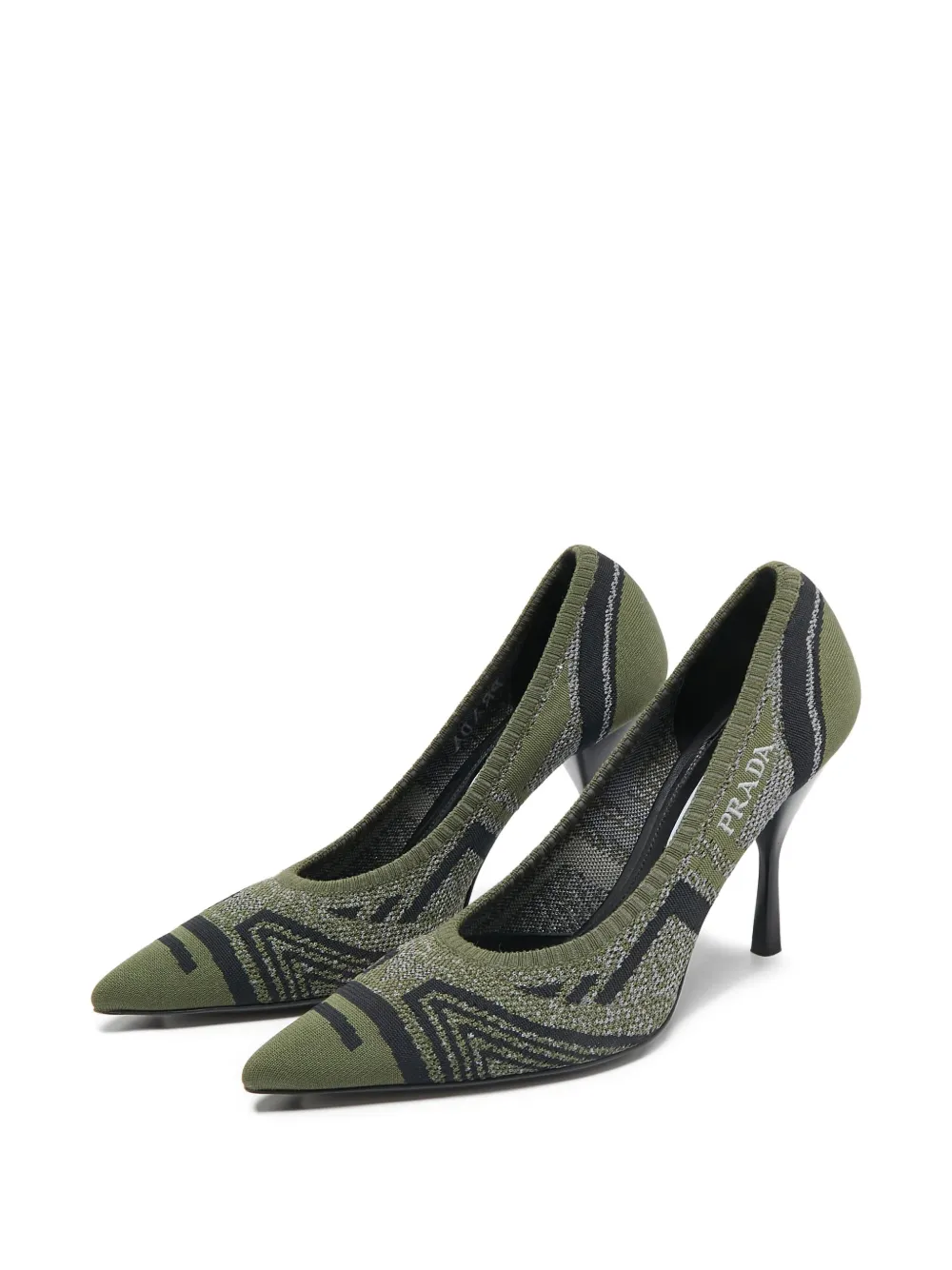 Prada Pre-Owned printed knitted heeled pumps | Image 2