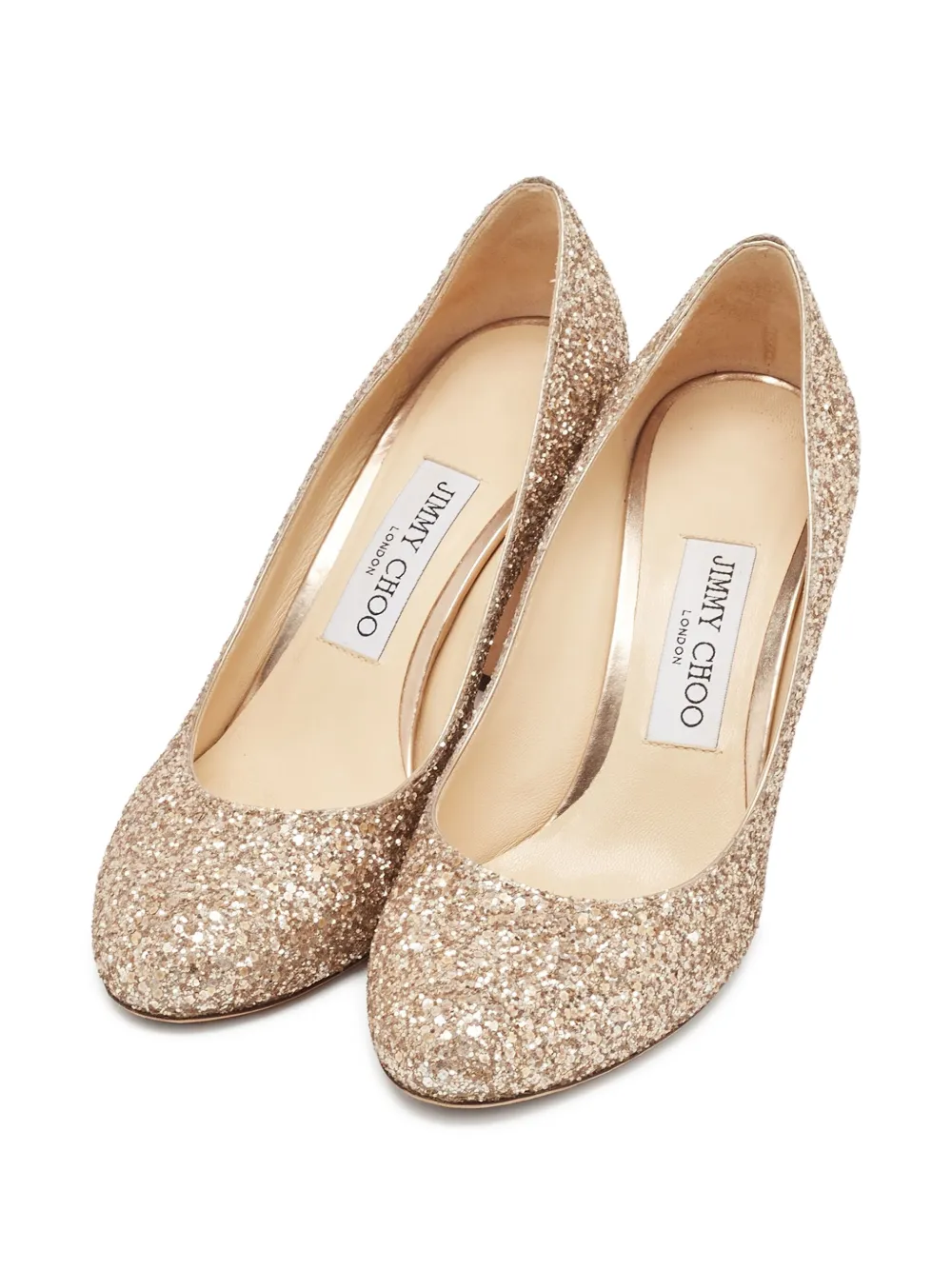 Jimmy Choo Pre-Owned Billie glitter block heeled pumps | Image 2