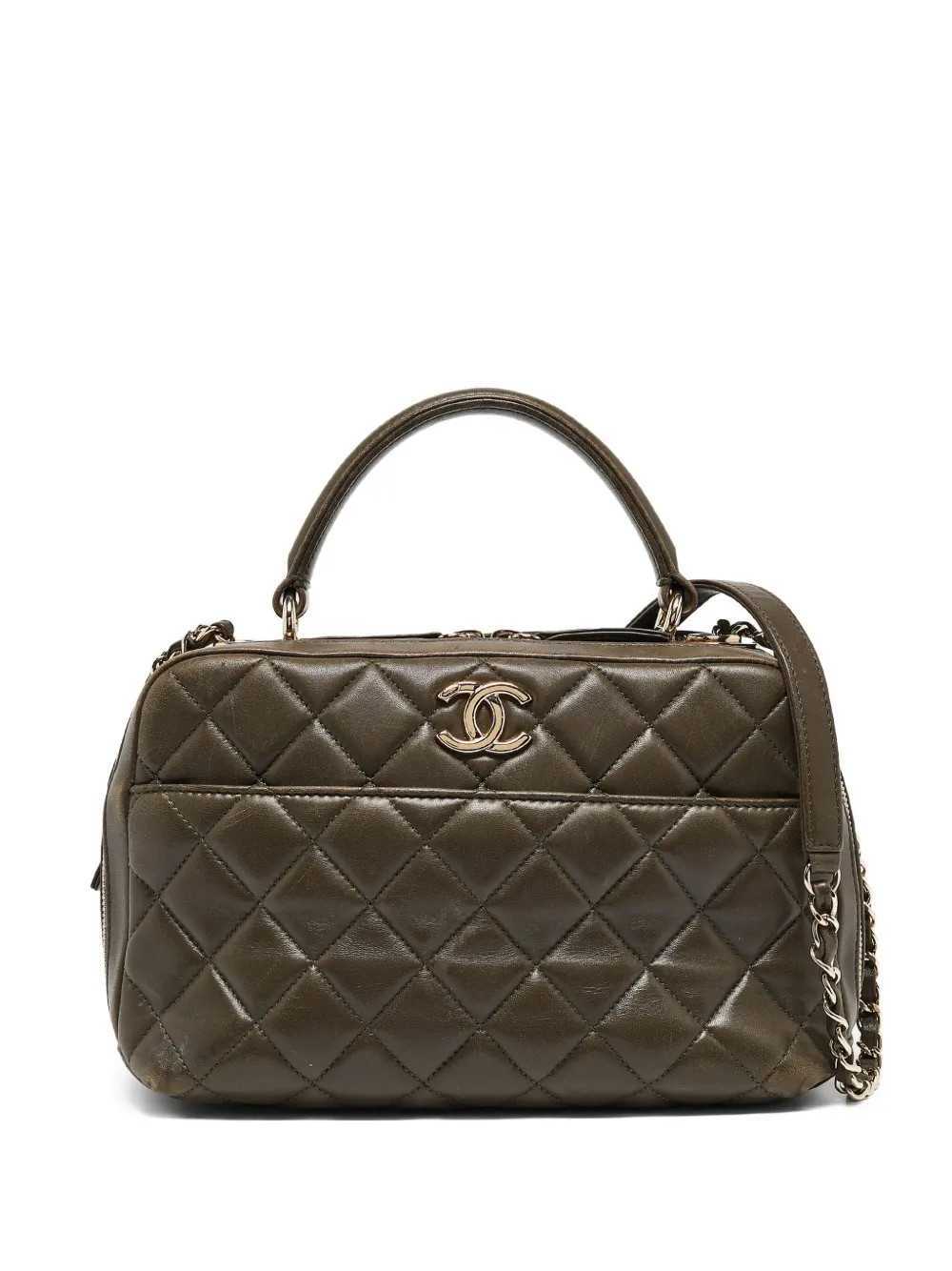 CHANEL Pre-Owned キルティング レザーハンドバッグ - グリーン CHANEL Pre-Owned キルティング レザーハンドバッグ - グリーン