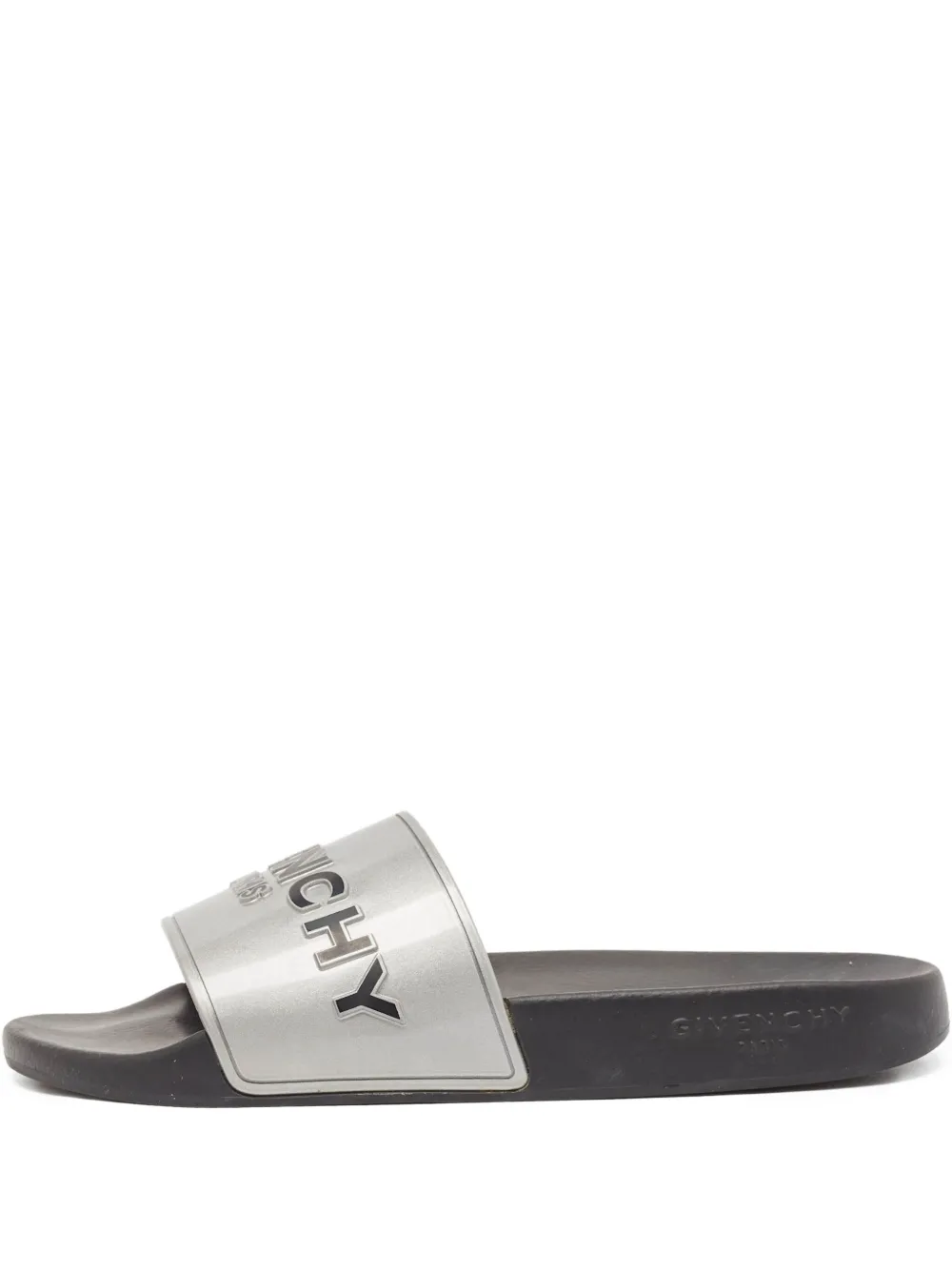 Givenchy Pre-Owned logo-embossed slides | Grey | Image 1