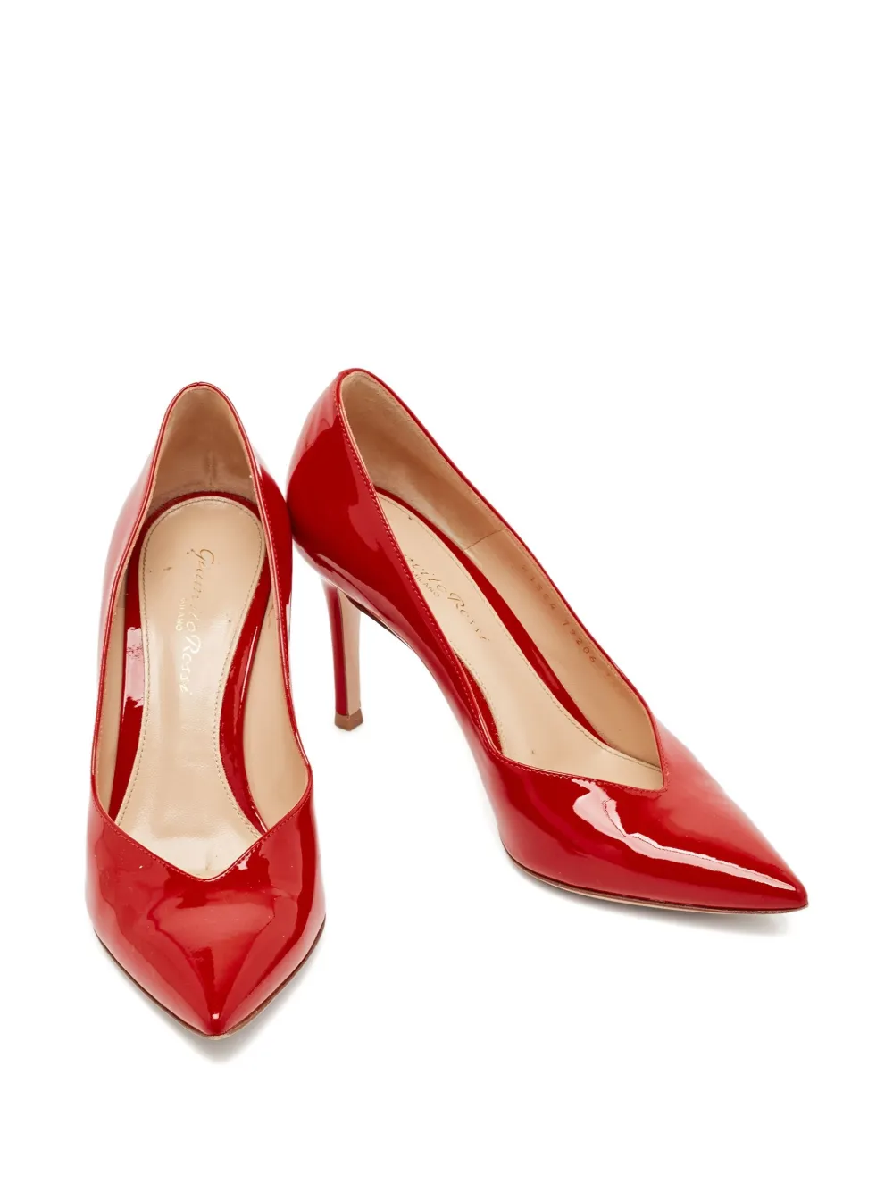 Gianvito Rossi 2023 100 mm leren pumps - Rood