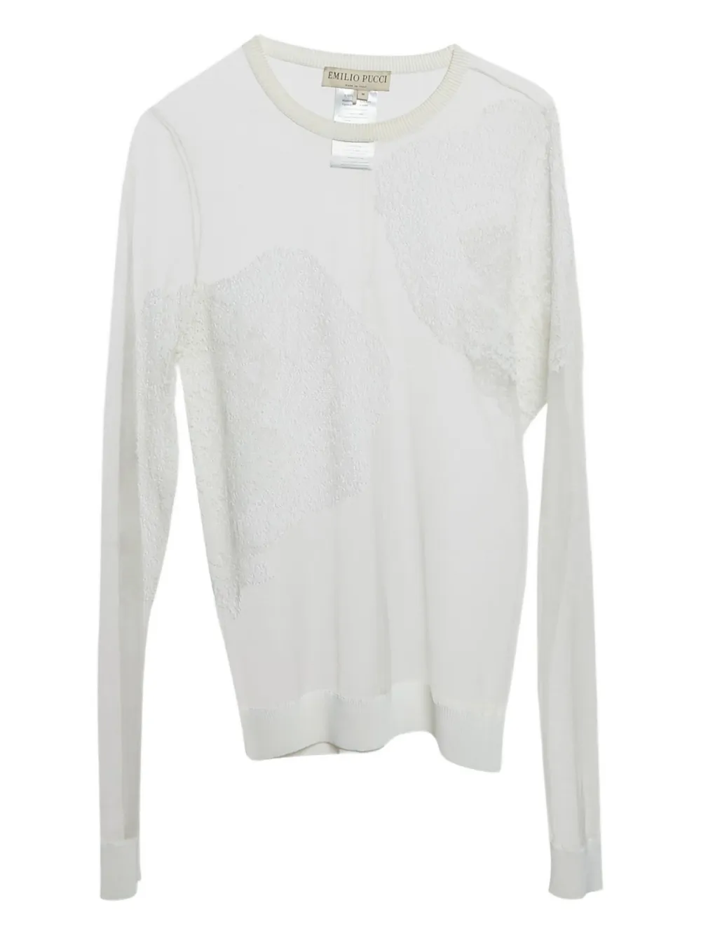 PUCCI Pre-Owned embroidered-tulle top | White | Image 1