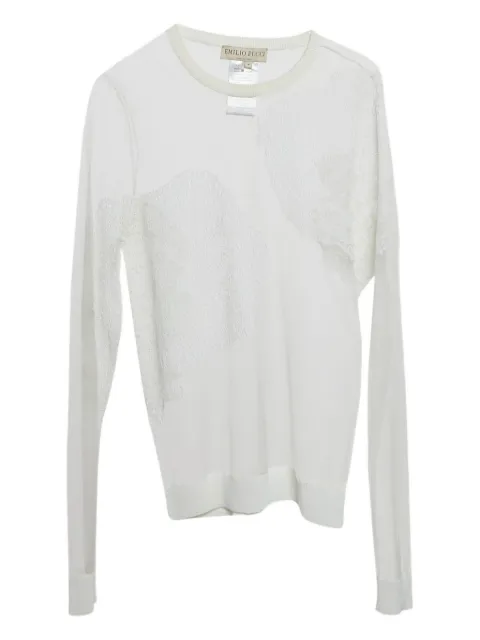 PUCCI Pre-Owned embroidered-tulle top