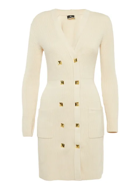 Elisabetta Franchi ribbed buttoned cardigan dress
