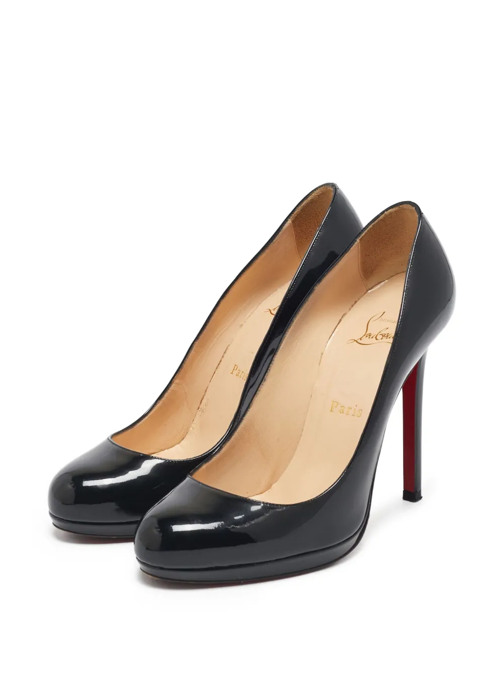 Christian Louboutin Pre-Owned 115mm lakleren pumps - Zwart
