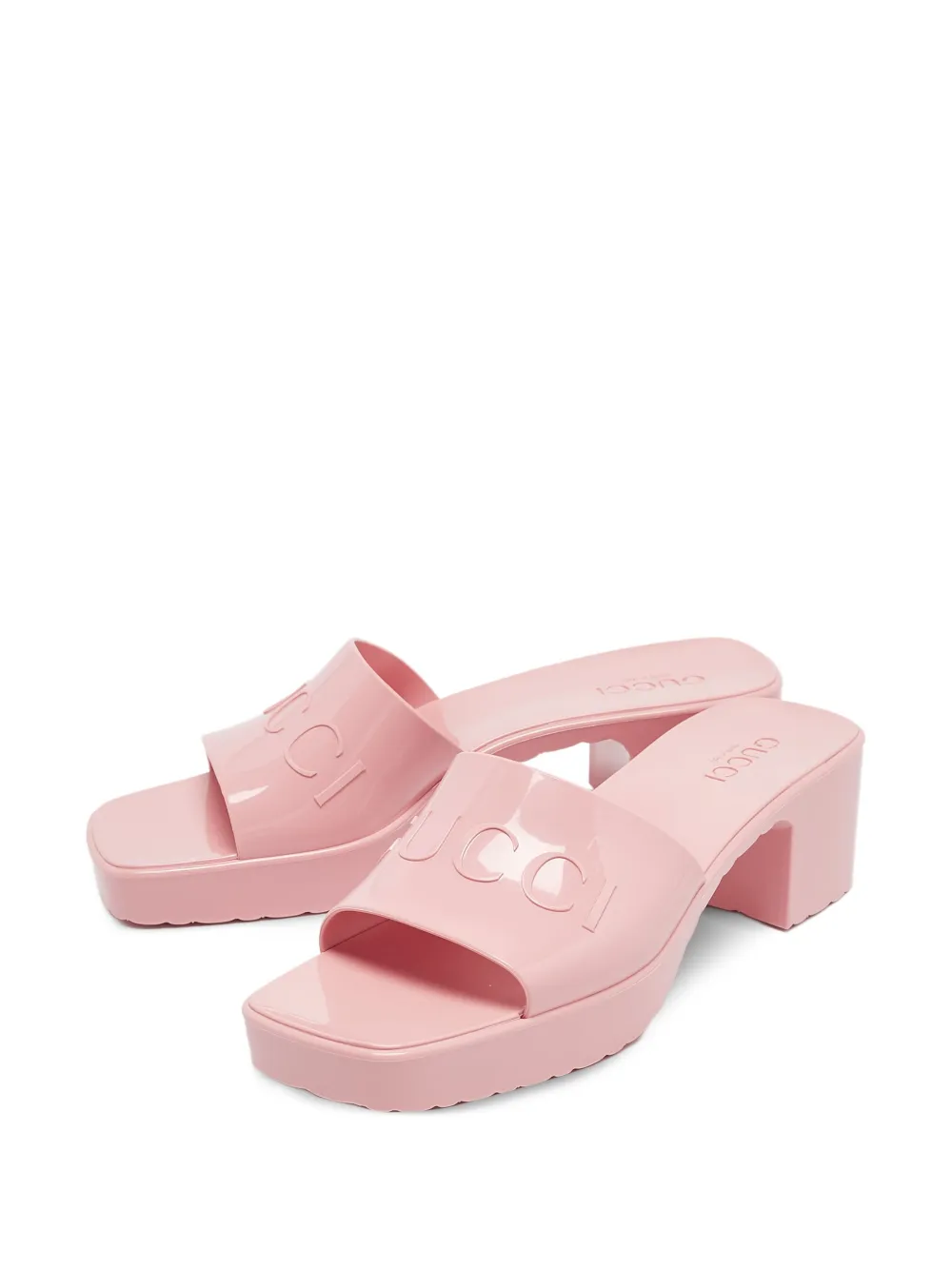 Gucci Pre-Owned logo-embossed block-heel mules | Image 2