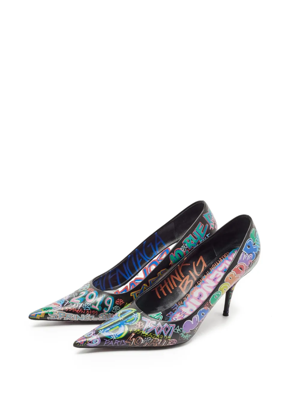 Balenciaga Pre-Owned graffiti print pointed-toe pumps | Image 2