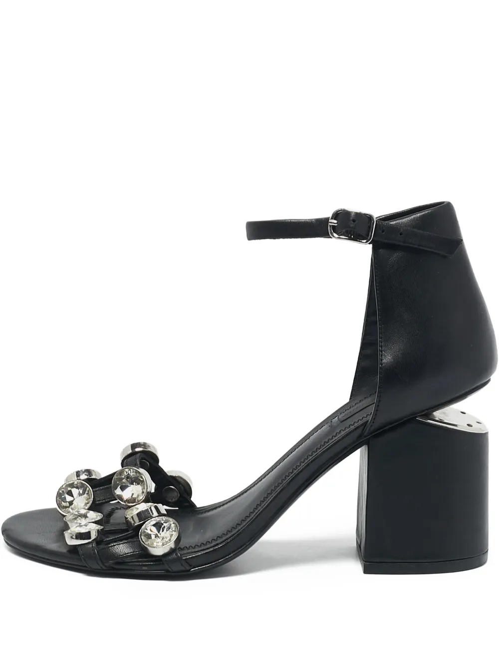 Pre-Owned Alexander Wang rhinestone-embellished block heel sandals | Black | Image 1