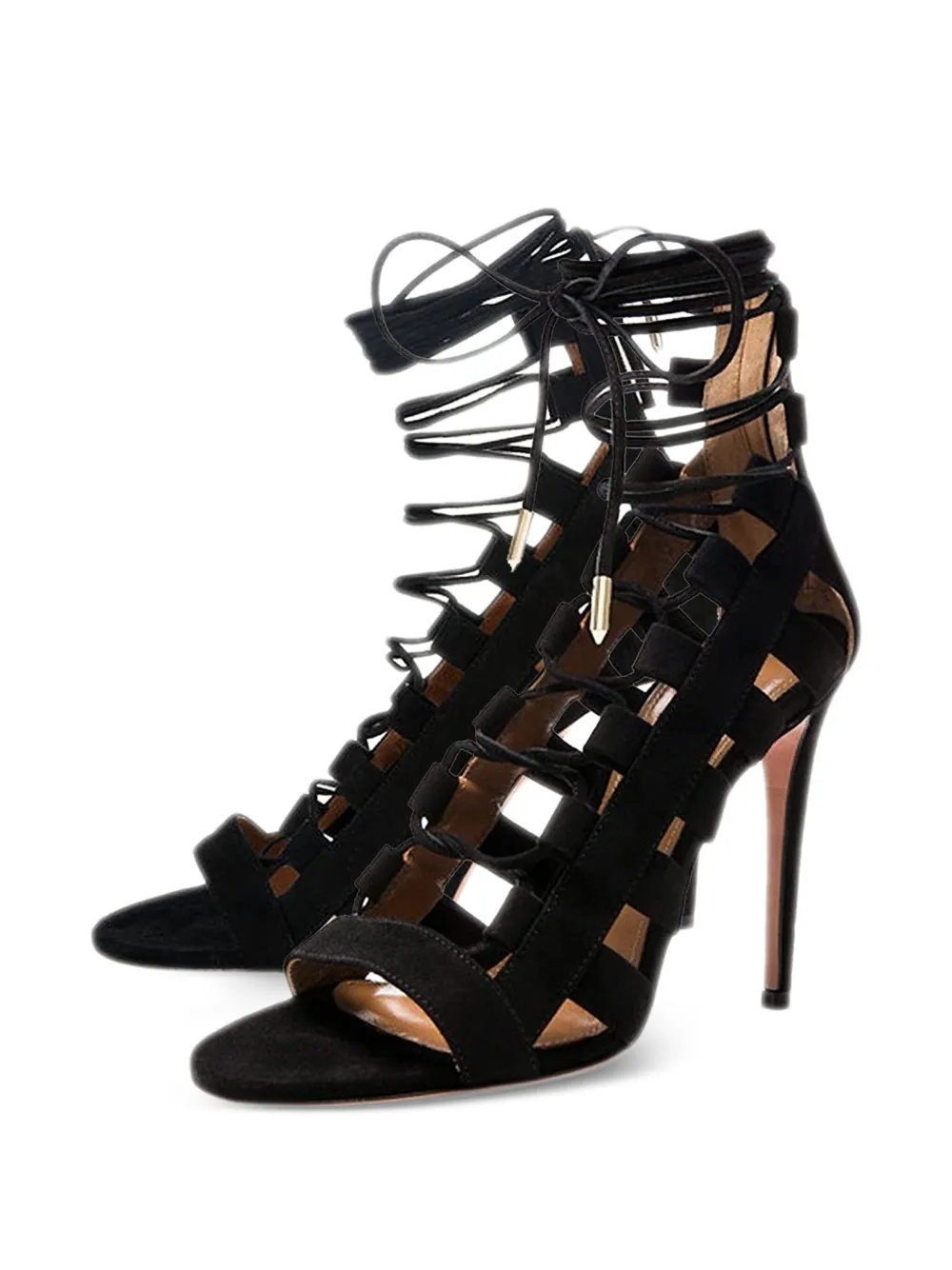 Aquazzura 100mm suede heeled sandals | Image 2
