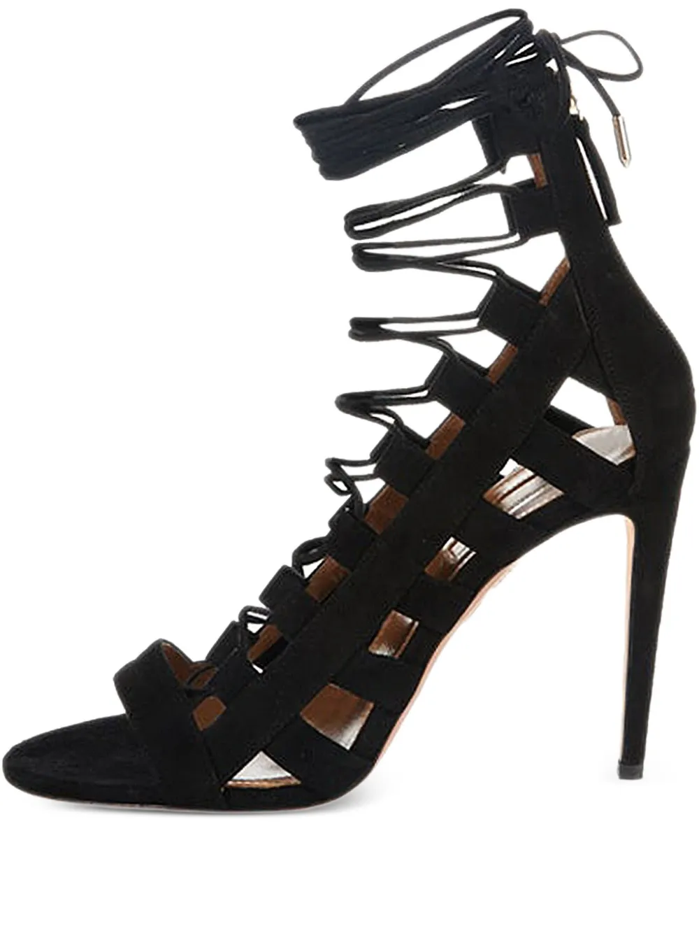 Aquazzura 100mm suede heeled sandals | Black | Image 1