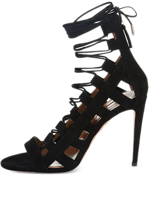 Aquazzura 100mm suede heeled sandals