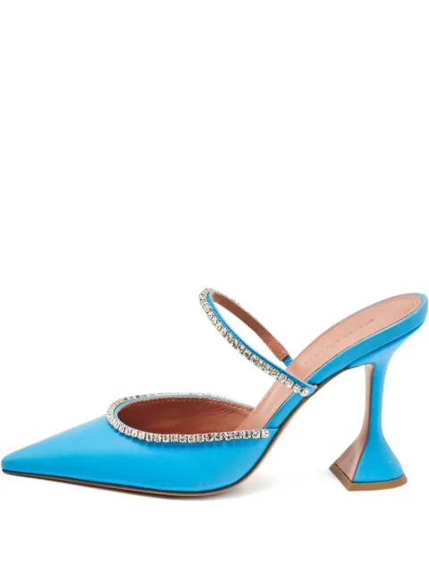 Amina Muaddi rhinestone-embellished pointed mules