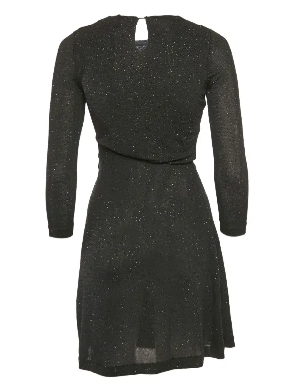 Just Cavalli Vintage Sparkle-Embellished Fitted Dress - Black