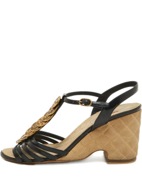 CHANEL Pre-Owned coin-embellishment heeled sandals