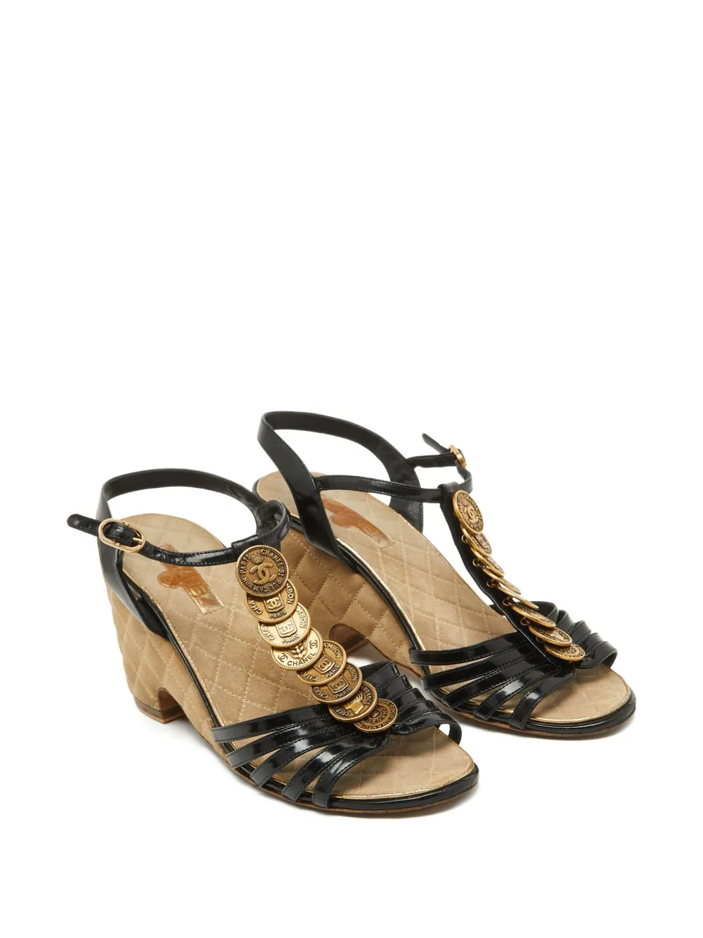 CHANEL Pre-Owned coin-embellishment heeled sandals | Heeled Sandals | Image 2