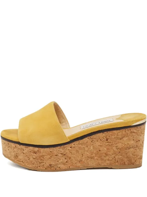 Jimmy Choo Pre-Owned 40mm suede wedge sandals
