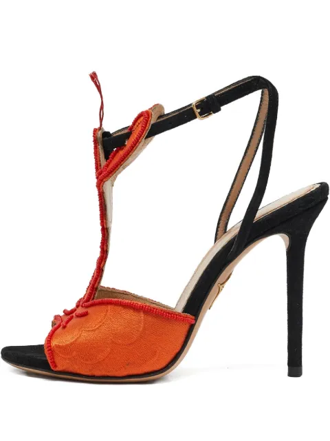 Charlotte Olympia 100mm embroidered-design sandals