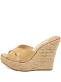Jimmy Choo Pre-Owned espadrille wedge sandals - Neutrals