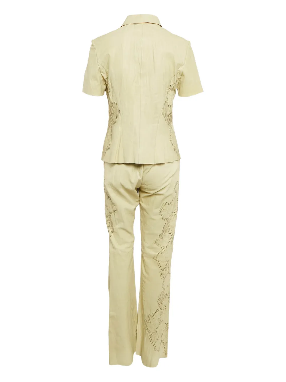 Roberto Cavalli Vintage Pre-owned laser-cut leather suit | Pre-Owned Pants | Image 2