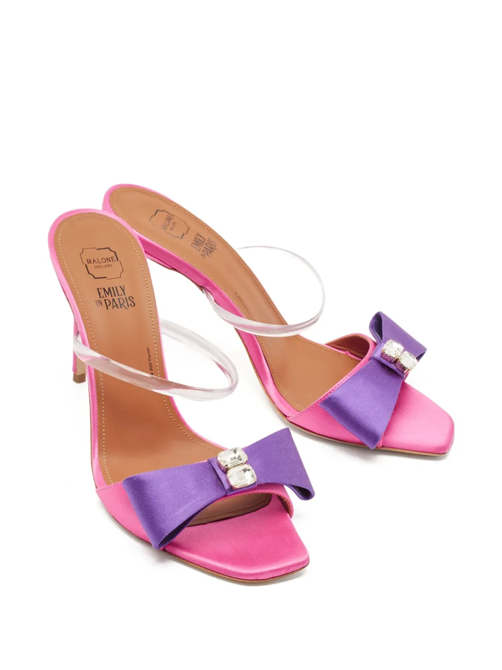 Malone Souliers pre-owned 95mm Emily satin bow-detail sandals | Image 2