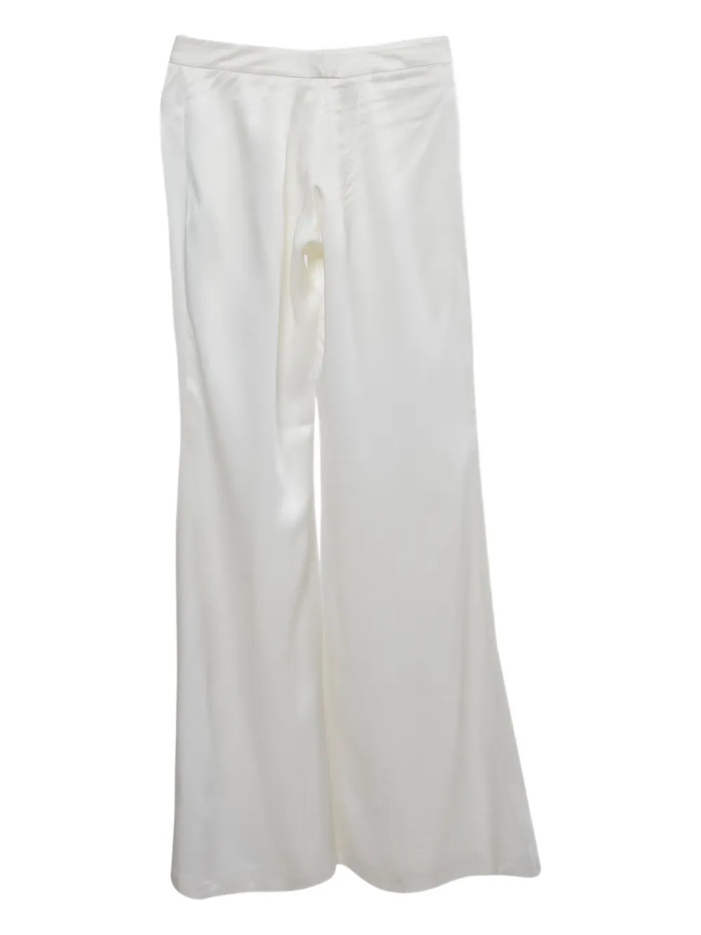 Balmain Pre-Owned satin trousers - ホワイト Balmain Pre-Owned satin trousers - ホワイト
