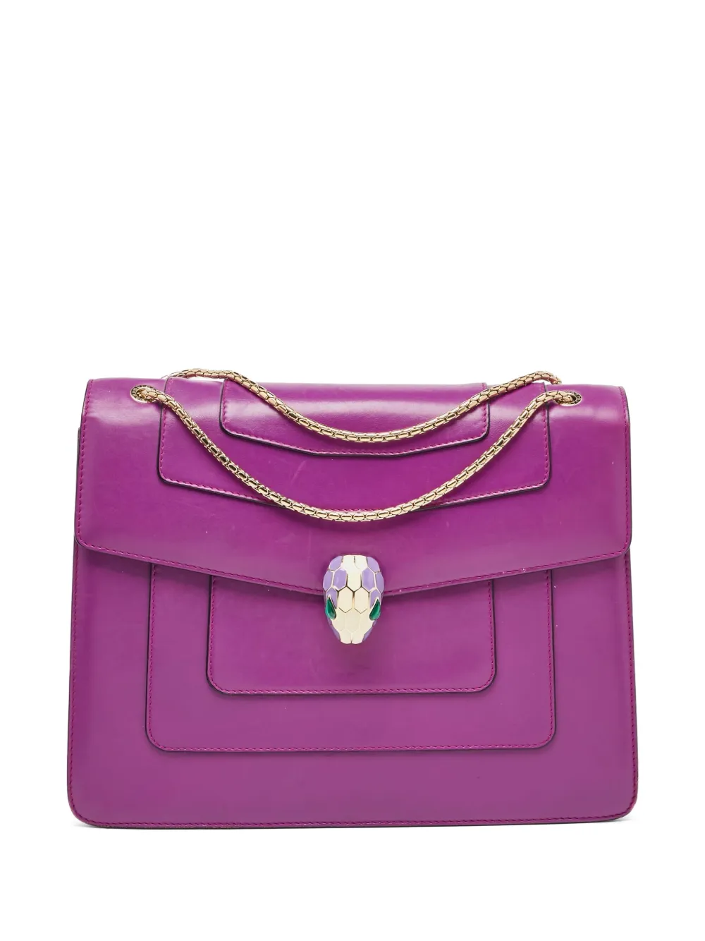 Bvlgari Pre-Owned Serpenti Forever snake-motif flap shoulder bag | Pink | Image 1
