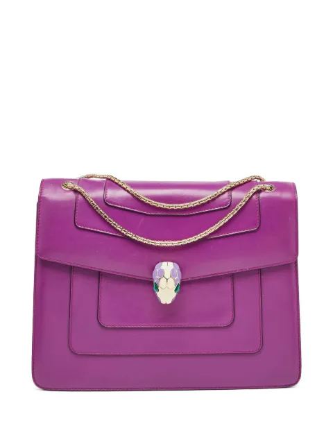 Bvlgari Pre-Owned Serpenti Forever snake-motif flap shoulder bag