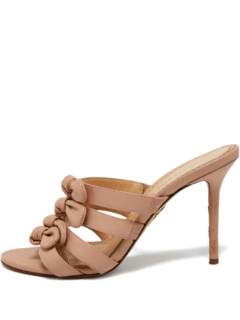 Charlotte Olympia bow leather sandals