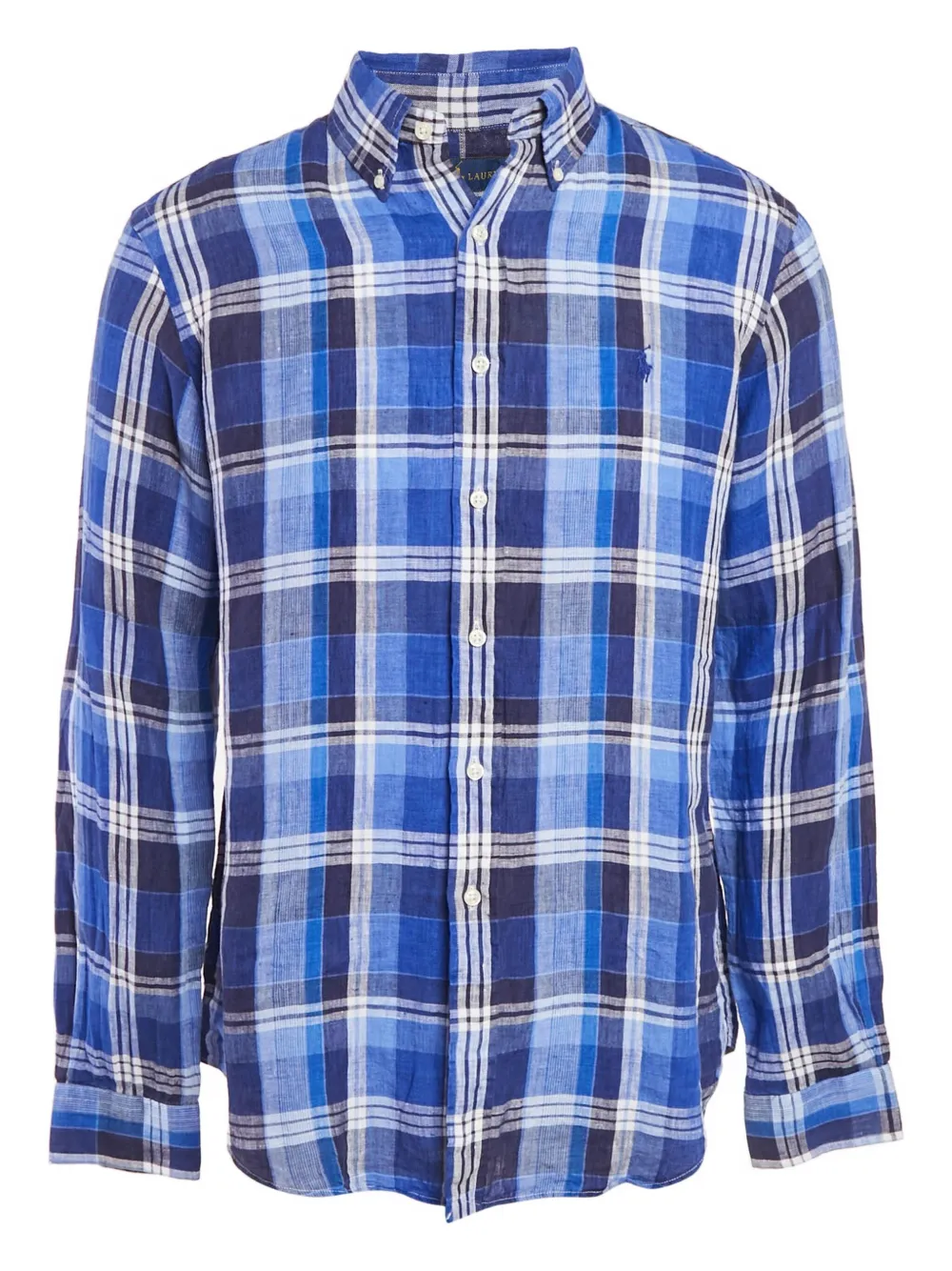 Polo Ralph Lauren Vintage 2024 checkered linen shirt - ブルー Polo Ralph Lauren Vintage 2024 checkered linen shirt - ブルー