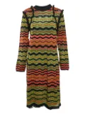 Missoni Pre-Owned zigzag-pattern midi dress - Green
